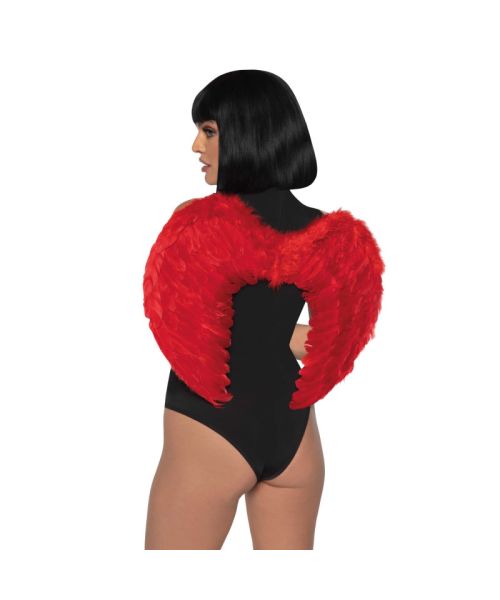 Крила дияволиці Leg Avenue devil wings Red, справжнє пір’я