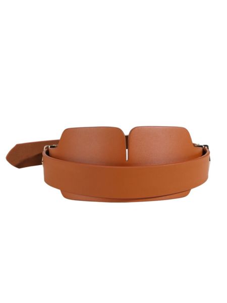 Маска на очі LOCKINK Blindfold Kit, коричнева, натуральна шкіра, регульований обсяг