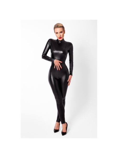 Комбінезон Noir Handmade F319 Caged, XL, під латекс, довгий рукав, з доступом, кільце на поясі