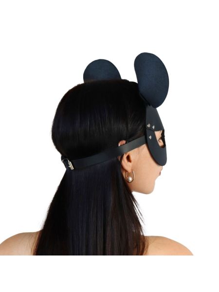Шкіряна маска мишки Art of Sex - Mouse Mask, колір Чорний