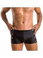 Чоловічі шкіряні боксери із заклепками Passion 048 SHORT DAVID XXL/XXXL Black