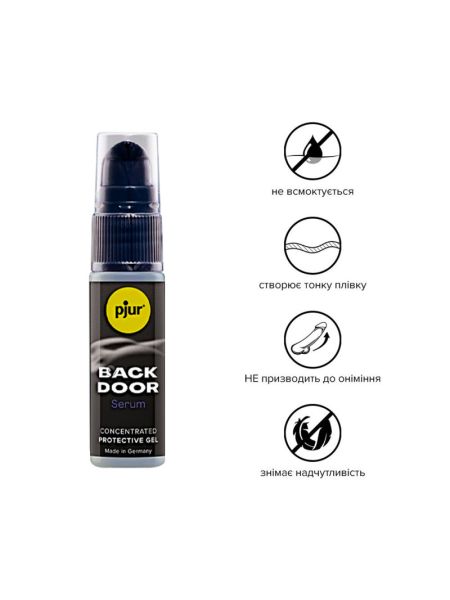 Розслаблювальна анальна сироватка pjur BACK DOOR Serum 20 мл, створює плівку, висококонцентрована