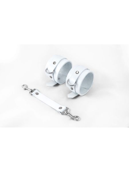 Наручники Feral Feelings - Hand Restraints White, натуральна шкіра