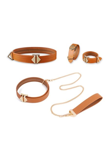 Сумка для секс-іграшок LOCKINK Mysterious Square Kink Bag, коричнева, набір для бондажу в комплекті