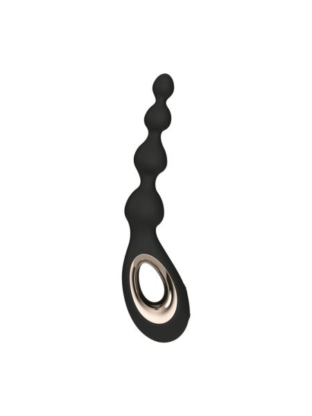 Анальне намисто з вібрацією LELO Soraya Beads Black, різний діаметр намистин, 8 режимів