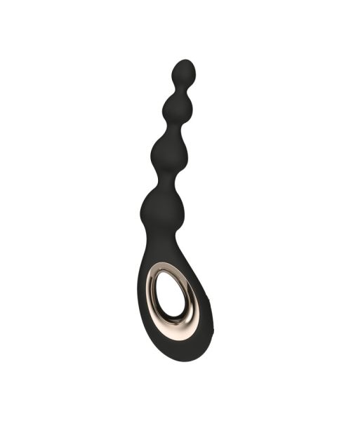 Анальне намисто з вібрацією LELO Soraya Beads Black, різний діаметр намистин, 8 режимів