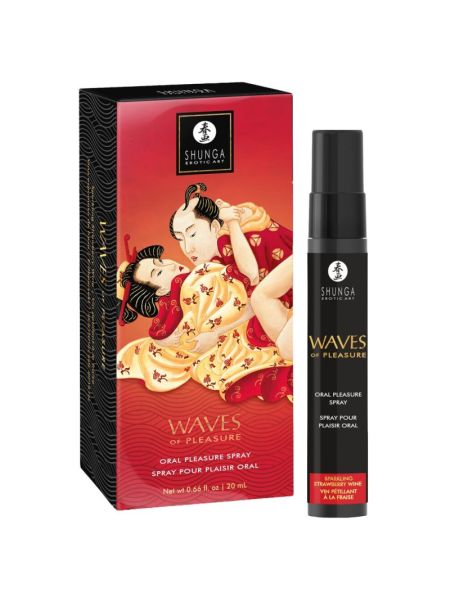Спрей для посилення слиновиділення Shunga Waves of Pleasure Strawberry Sparkling Wine