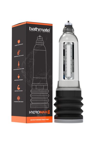 Гідропомпа Bathmate Hydromax 8 Clear, для члена довжиною від 15 до 20 см, діаметр до 5,5 см