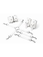Набір для БДСМ Feral Feelings BDSM Kit 3 White, наручники, поножі, хрестовина