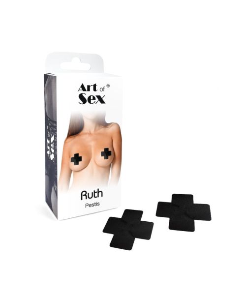 Сексуальні наклейки на груди Art of Sex – Ruth. Чорний