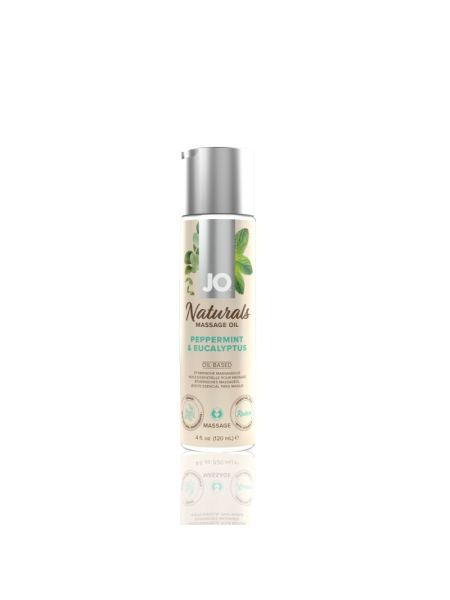 Масажна олія JO Naturals Massage Oil Peppermint & Eucalyptus з ефірними оліями (120 мл)