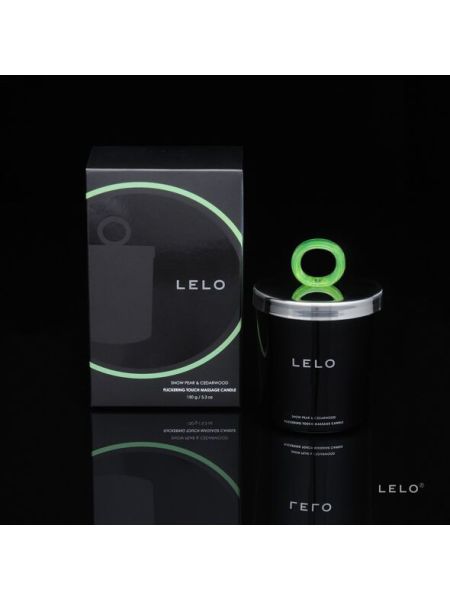 Масажна свічка LELO Massage Candle Snow Pear & Cedarwood, соєвий віск, 36 годин горіння