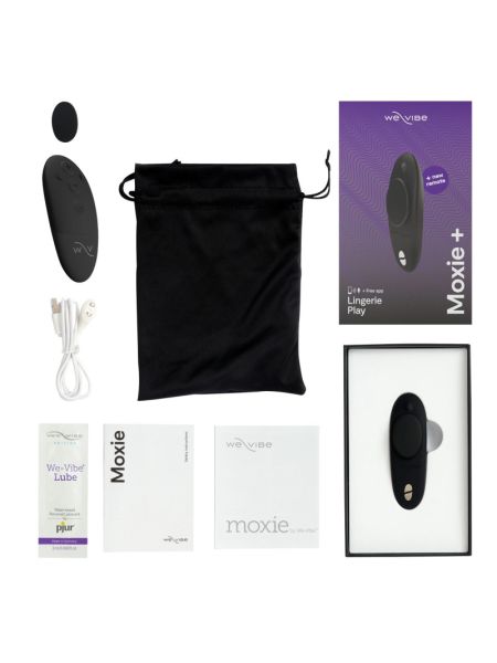 Смарт-вібратор у трусики We-Vibe Moxie+ Satin Black, оновлений пульт ДК