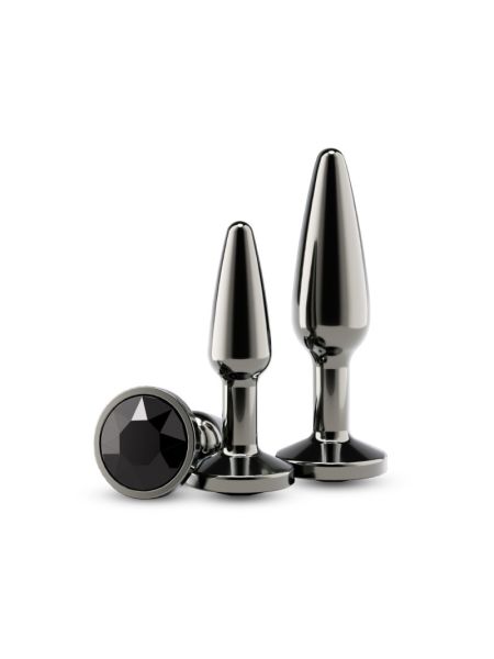 Набір анальних пробок NS Novelties Rear Assets - Tapered Trainer Kit - Gunmetal - Black