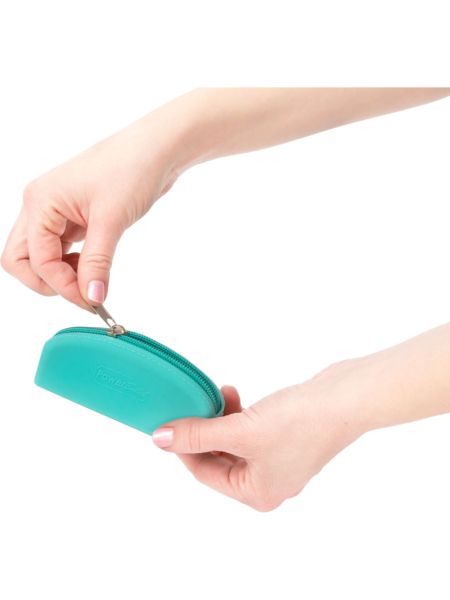 Сумка для зберігання секс-іграшок PowerBullet - Silicone Storage Zippered Bag Teal