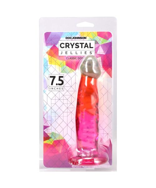 Дилдо Doc Johnson Crystal Jellies - 7.5 Inch Classic Dong - Rainbow