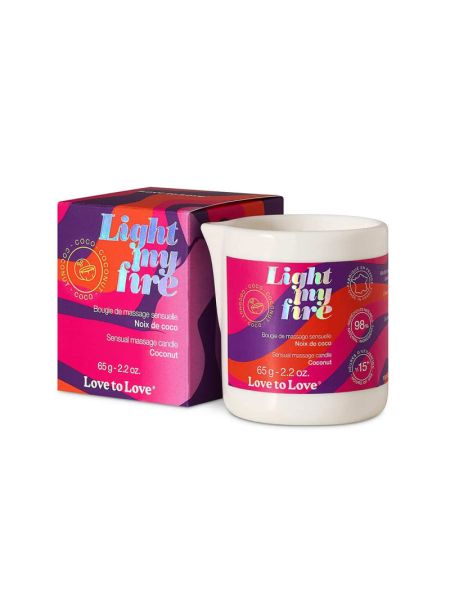 Масажна свічка Love To Love LIGHT MY FIRE Coconut (65 мл)