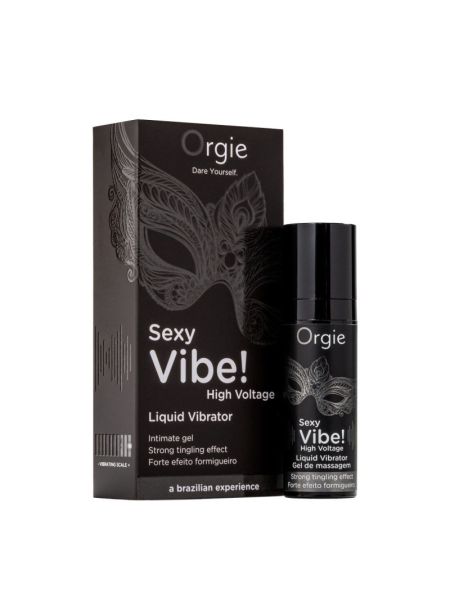 Рідкий вібратор Orgie Sexy Vibe! High Voltage, 15 мл, ефект мурашок + дуже потужна вібрація