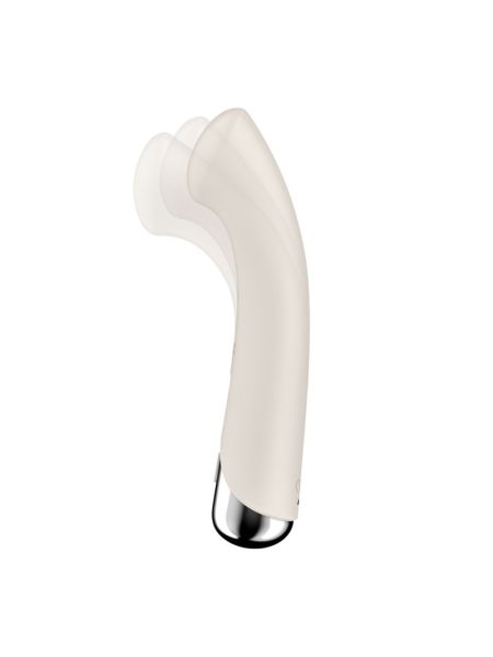 Вібратор з ротацією Satisfyer Spinning G-Spot 1 Beige, плоский майданчик для стимуляції точки G