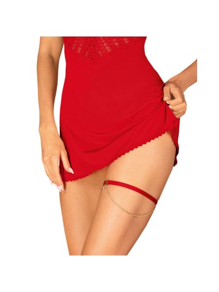 Гартер Obsessive Ingridia garter O/S, червоний