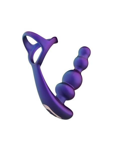 Анальний вібратор з ерекційним кільцем Hueman - Stellar Force Anal Beads with Cockring
