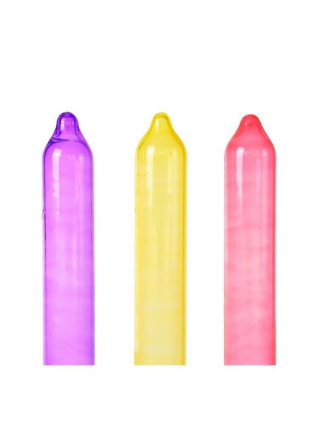 Презервативи Holographic Recare Fruit Flavour Condoms 3 шт, аромати: м'ята, банан, полуниця