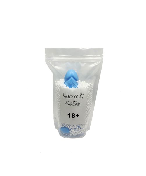 Мило у формі пеніса Чистий Кайф Blue size L, крафтове мило-член, натуральне