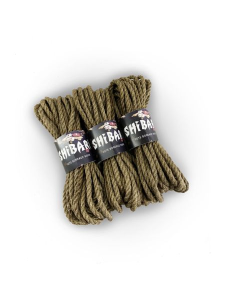 Джутова мотузка для шібарі Feral Feelings Shibari Rope, 8 м сіра