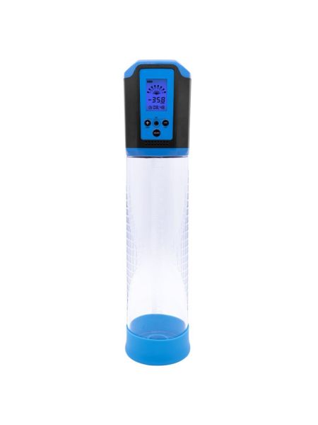 Автоматична вакуумна помпа Men Powerup Passion Pump Blue, LED-табло, перезаряджувана, 8 режимів