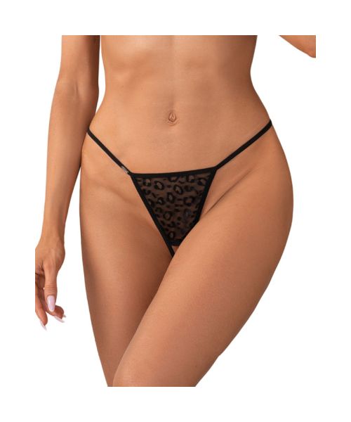 Набір трусиків з доступом Obsessive Bianca 2-pack crotchless thong L/XL
