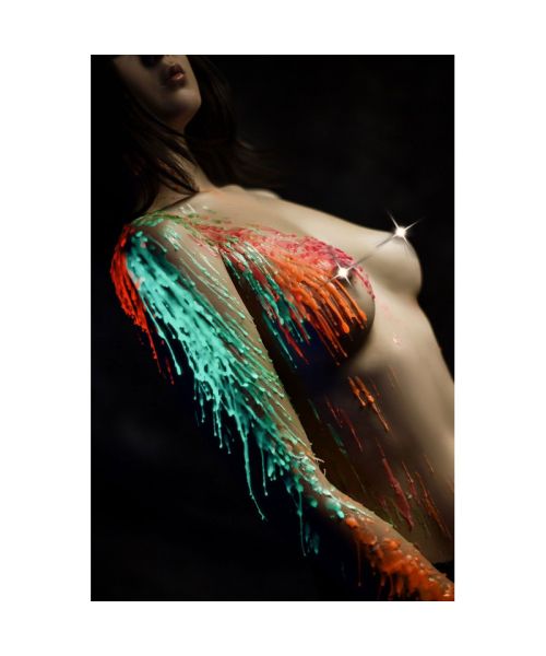 Рожева воскова свічка Art of Sex size M 15 см низькотемпературна, люмінесцентна