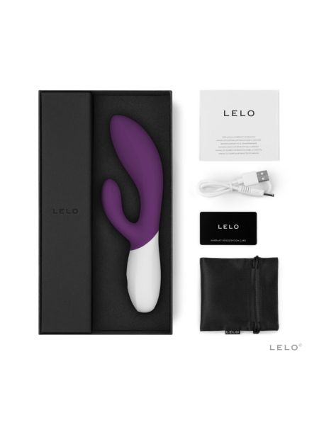 Вібратор-кролик LELO Ina Wave 2 Plum, манливий рух стовбура + вібрації