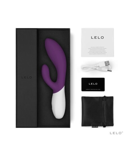 Вібратор-кролик LELO Ina Wave 2 Plum, манливий рух стовбура + вібрації