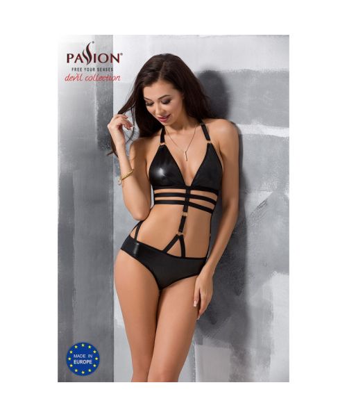 Боді монокіні під латекс Passion Exclusive LAMIS BODY L/XL, black