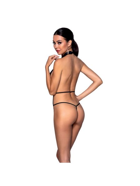 Боді-халтер з екошкіри Passion JANNIES BODY L/XL black