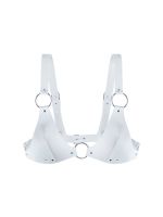 Ліф з натуральної шкіри Feral Feelings - Bikini Top White
