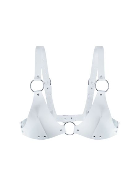 Ліф з натуральної шкіри Feral Feelings - Bikini Top White