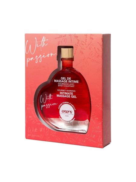 Масажний гель EXSENS With Passion Candy Apple 50 мл, розігрівальний, без цукру, їстівний