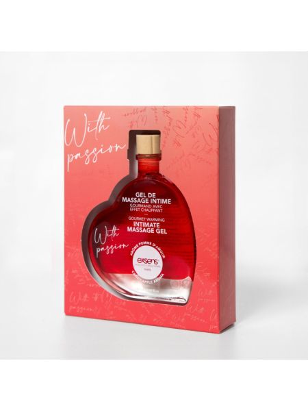 Масажний гель EXSENS With Passion Candy Apple 50 мл, розігрівальний, без цукру, їстівний