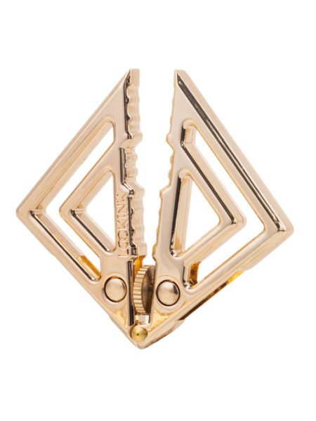 Затискачі для сосків з важкою підвіскою LOCKINK Adjustable Nipple Clamps with Heavy Pendant, під золото