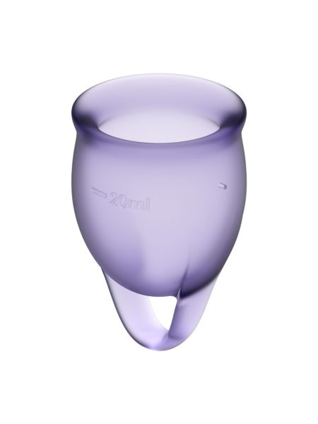 Набір менструальних чаш Satisfyer Feel Confident (lila), 15мл та 20мл, без мішечка