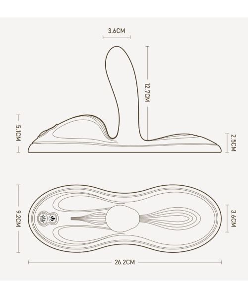 Sit-on-top смарт-вібратор Zalo – Flora Smart Vibrating Pad Ivory White, 9 моторів