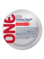 Презерватив ONE Tattoo Touch Red, 1 шт, червоний, з рельєфом у вигляді татуювання