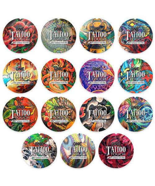 Презерватив ONE Tattoo Touch Red, 1 шт, червоний, з рельєфом у вигляді татуювання