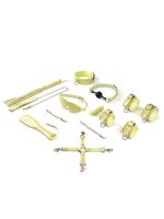БДСМ-набір для початківців Liebe Seele Macaron 9pcs Bondage Kit-Melon, 9 предметів, мініванд