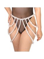 Спідниця з перлин Art of Sex - Jasmine, колір білий, розмір XS-2XL