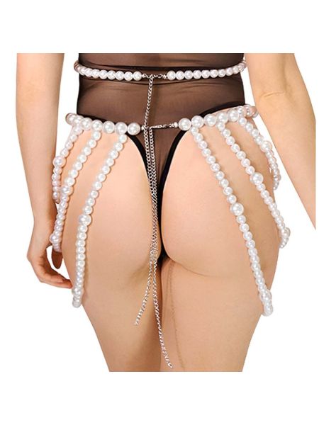 Спідниця з перлин Art of Sex - Jasmine, колір білий, розмір XS-2XL