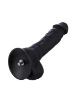 Фалоімітатор для секс-машин Hismith 8.3″ Silicone Dildo Black, система KlicLok, гнучкий стрижень