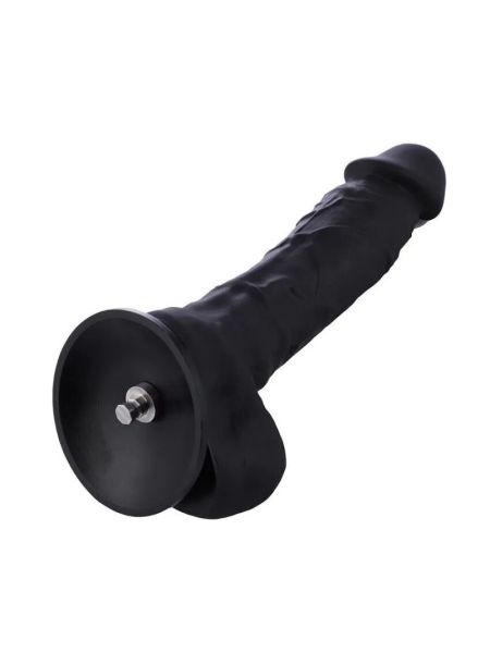 Фалоімітатор для секс-машин Hismith 8.3″ Silicone Dildo Black, система KlicLok, гнучкий стрижень