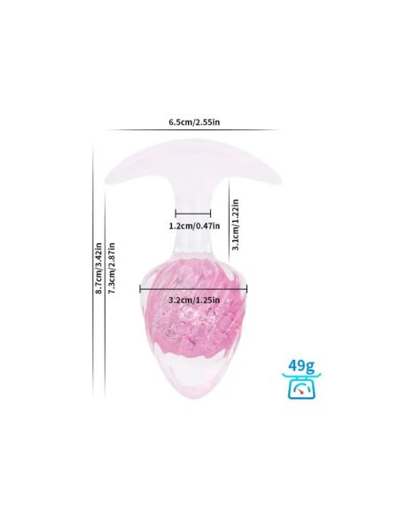 Анальна пробка Liebe Seele Icecream-shaped Crystal Anal Plug - Pink Small